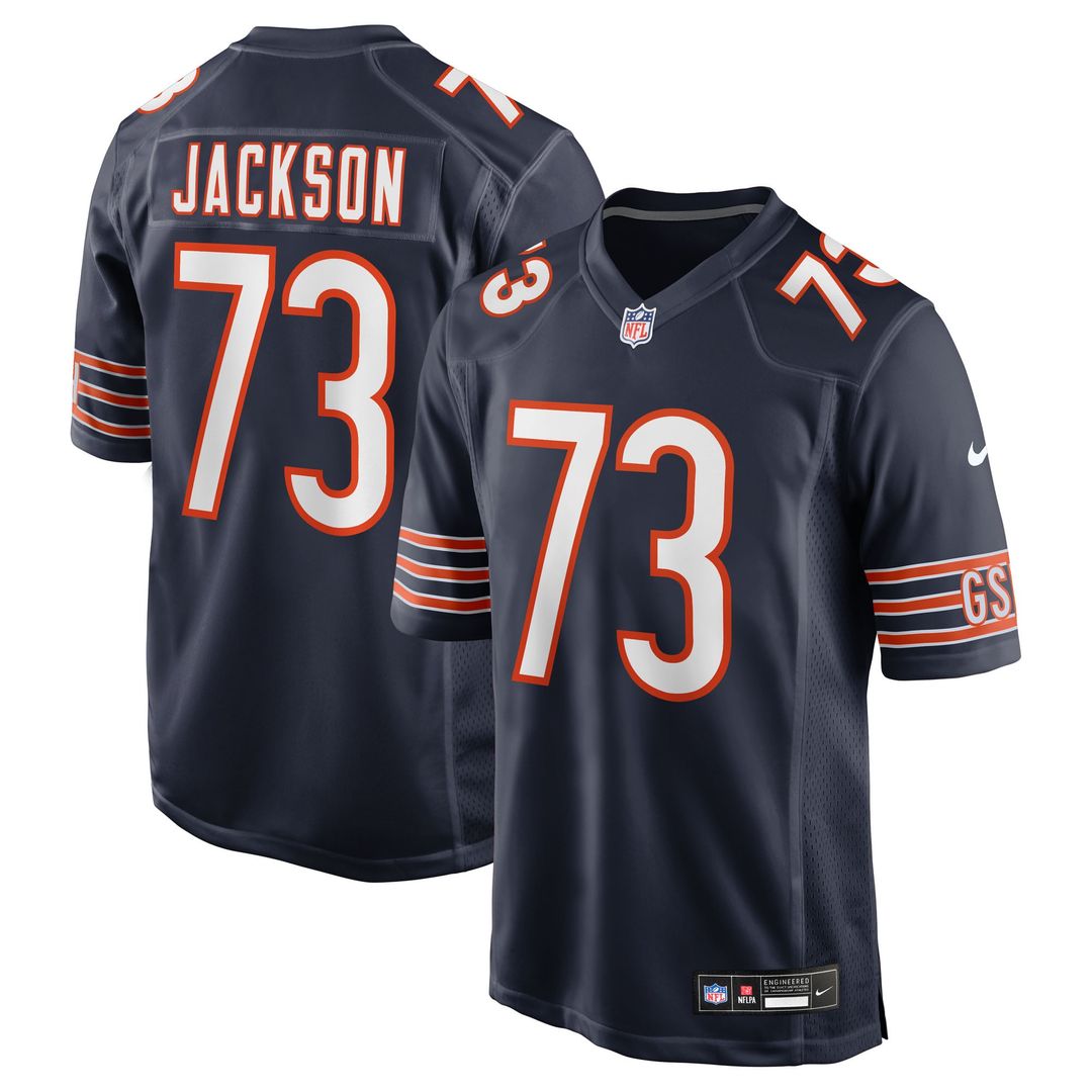 Chicago Bears Jonah Jackson Nike Navy Team Game Jersey product image 1, provided for visual reference and product detail