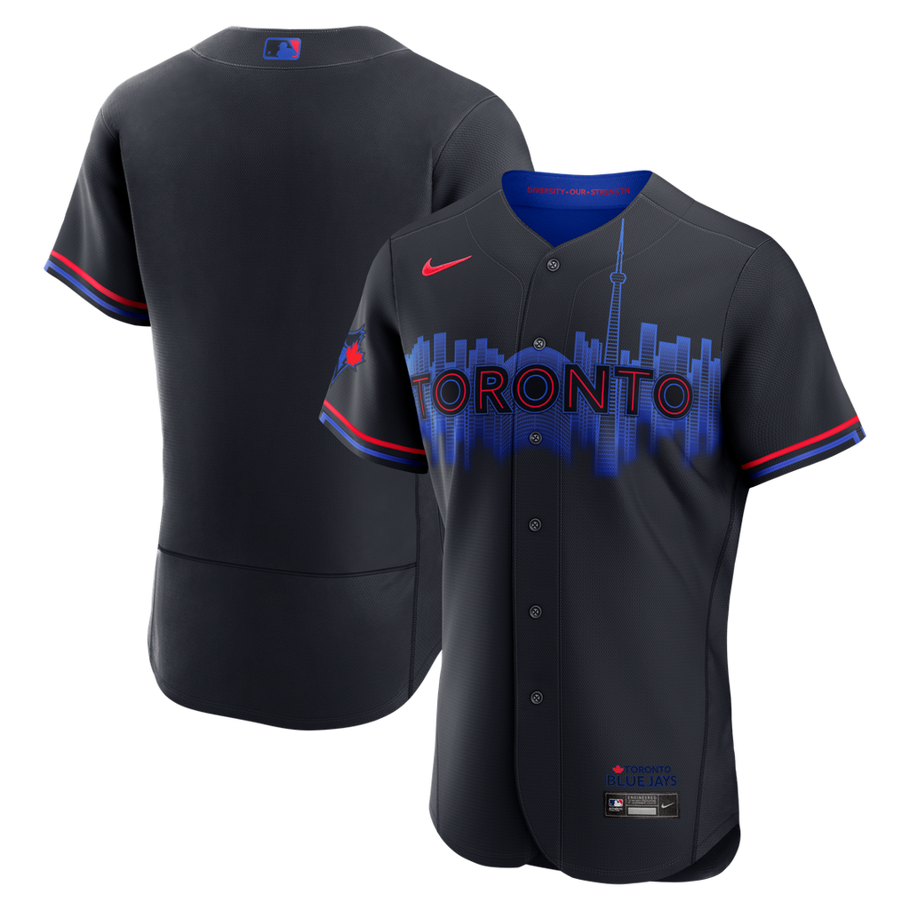 Toronto Blue Jays Nike Navy City Connect Authentic Jersey product image 1, provided for visual reference and product detail