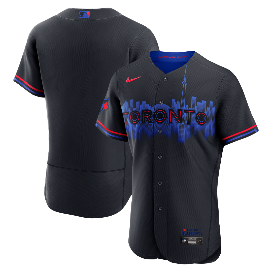 Toronto Blue Jays Nike Navy City Connect Authentic Jersey product image 1, provided for visual reference and product detail