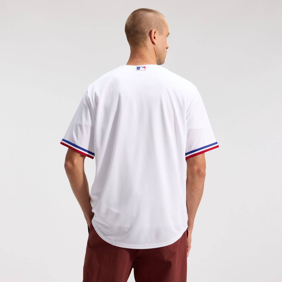 Texas Rangers Nike White Home Replica Team Jersey product image 2, provided for visual reference and product detail review