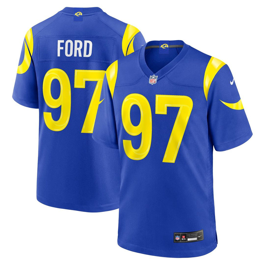 Los Angeles Rams Poona Ford Nike Royal Game Jersey product image 1, provided for visual reference and product detail review