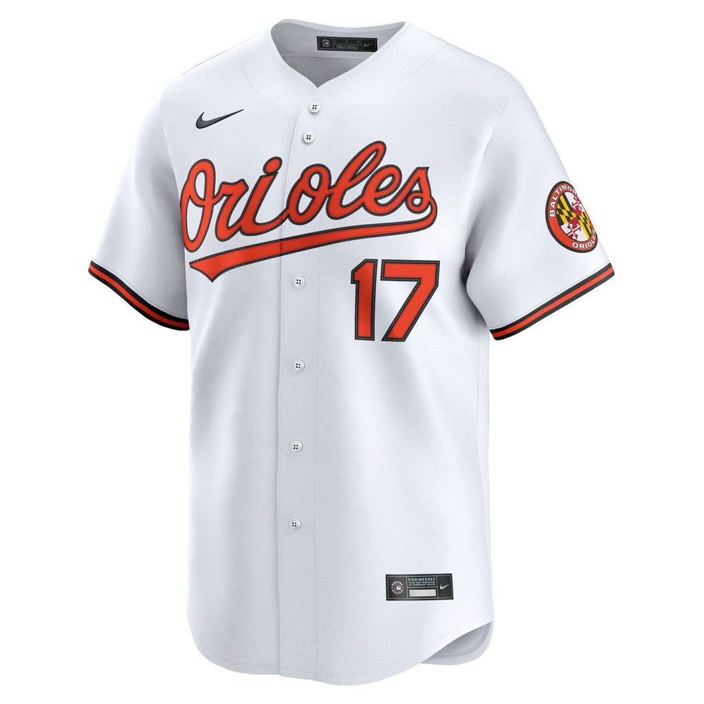 Baltimore Orioles Colton Cowser Nike White Home Limited Player Jersey product image 2, provided for visual reference and