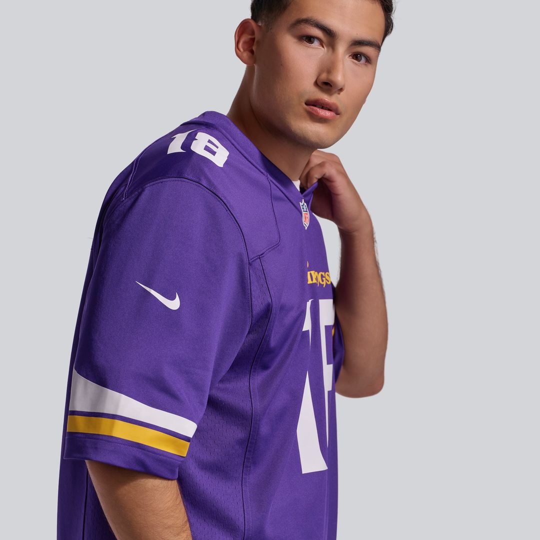 Minnesota Vikings Justin Jefferson Nike White Game Player Jersey product image 15, provided for visual reference and product