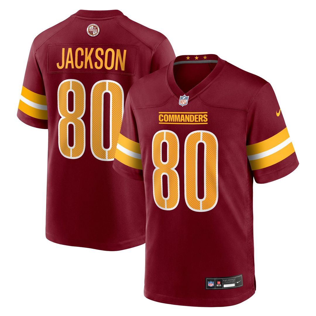 Washington Commanders Tyree Jackson Nike Burgundy Team Game Jersey product image 1, provided for visual reference and