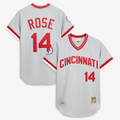 Cincinnati Reds Pete Rose Mitchell & Ness Gray 1976 Authentic Jersey product image 1, provided for visual reference and