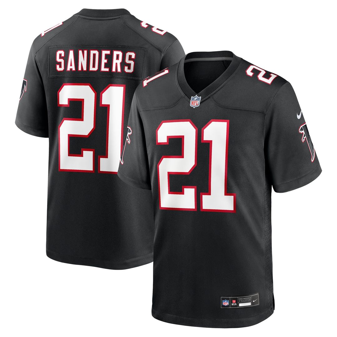 Atlanta Falcons Deion Sanders Nike Black Retired Player Alternate Game Jersey product image 1, provided for visual reference