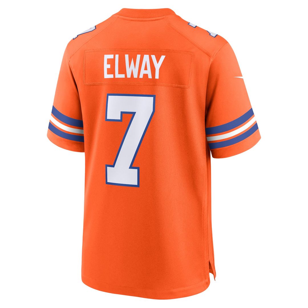 Denver Broncos John Elway Nike Orange Mile High Collection 1977 Throwback Retired Player Game Jersey product image 3,