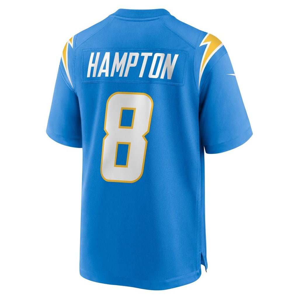 Los Angeles Chargers Omarion Hampton Nike Powder Blue Game Player Jersey product image 3, provided for visual reference and