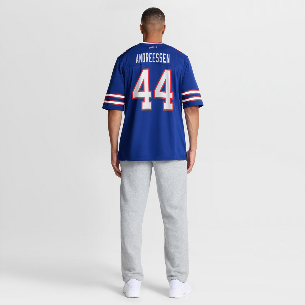 Buffalo Bills Joe Andreessen Nike Royal Game Jersey product image 8, provided for visual reference and product detail review