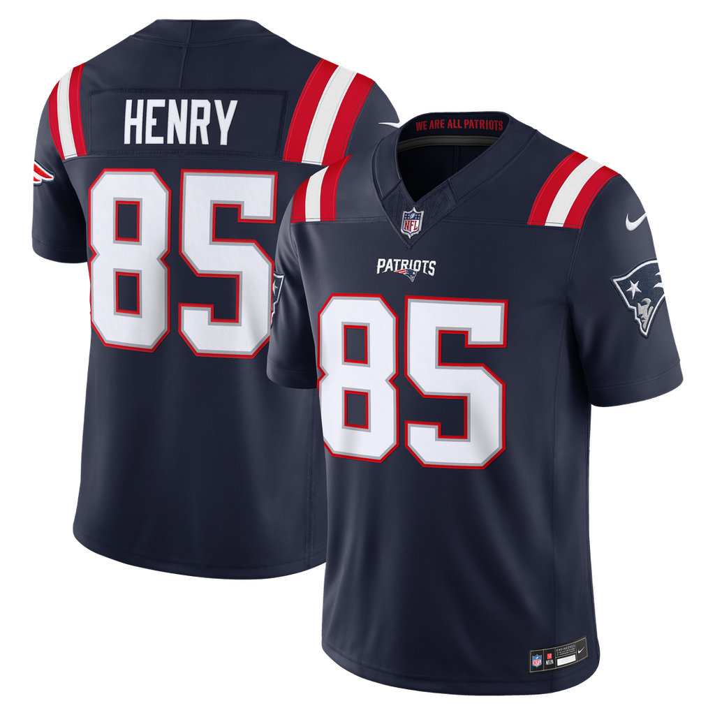 New England Patriots Hunter Henry Nike Navy Team Vapor F.U.S.E. Stitched Limited Jersey product image 1, provided for visual