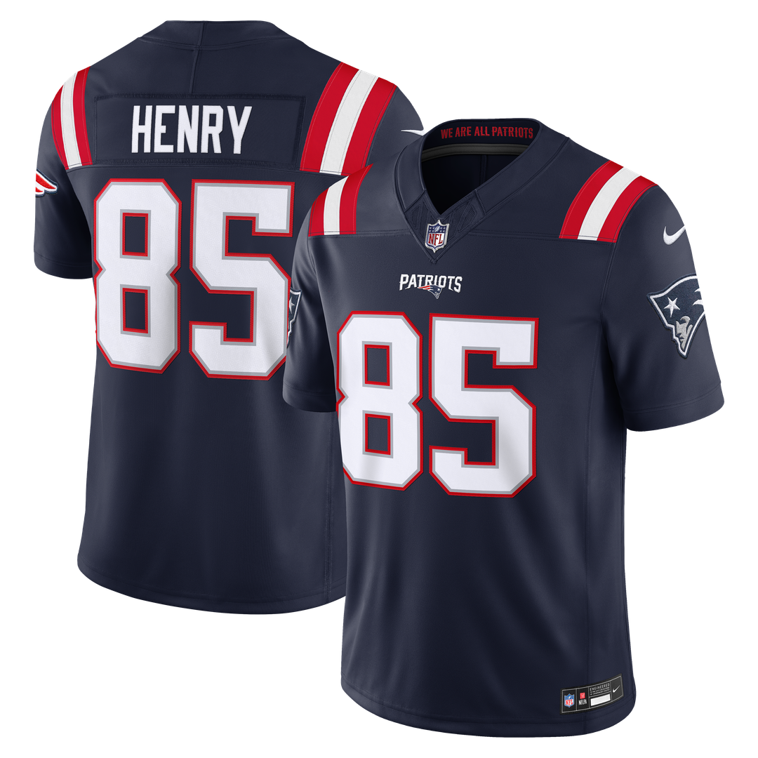 New England Patriots Hunter Henry Nike Navy Team Vapor F.U.S.E. Stitched Limited Jersey product image 1, provided for visual