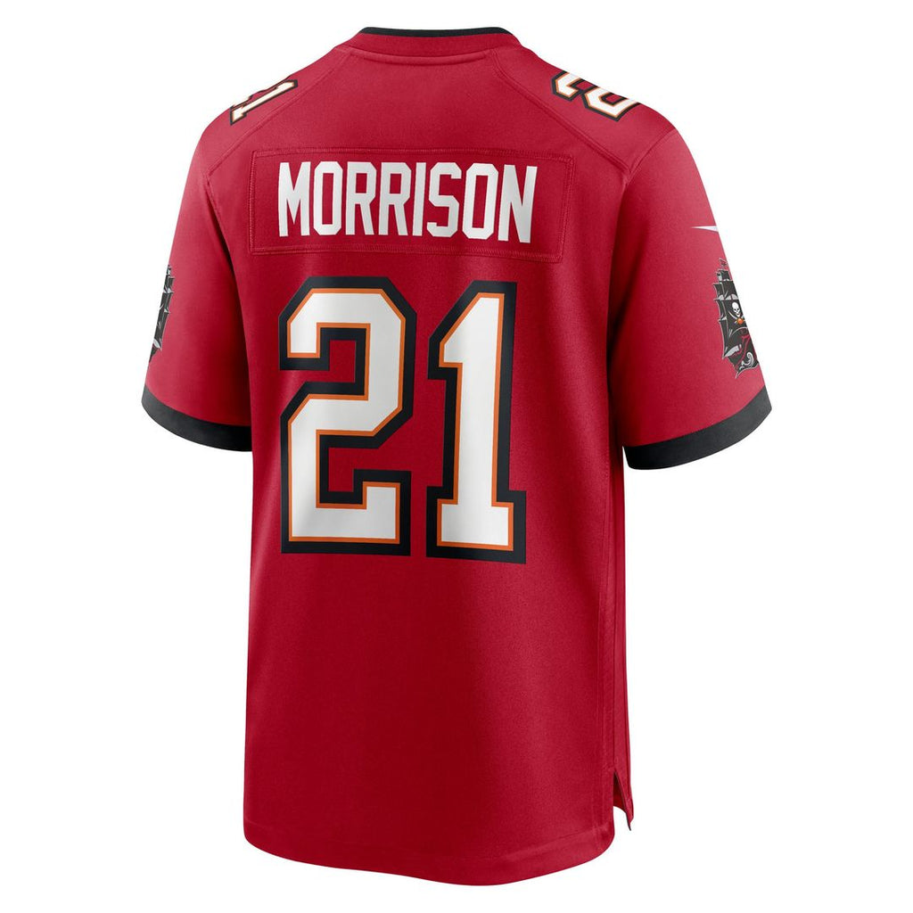 Tampa Bay Buccaneers Benjamin Morrison Nike Red Team Game Jersey product image 3, provided for visual reference and product