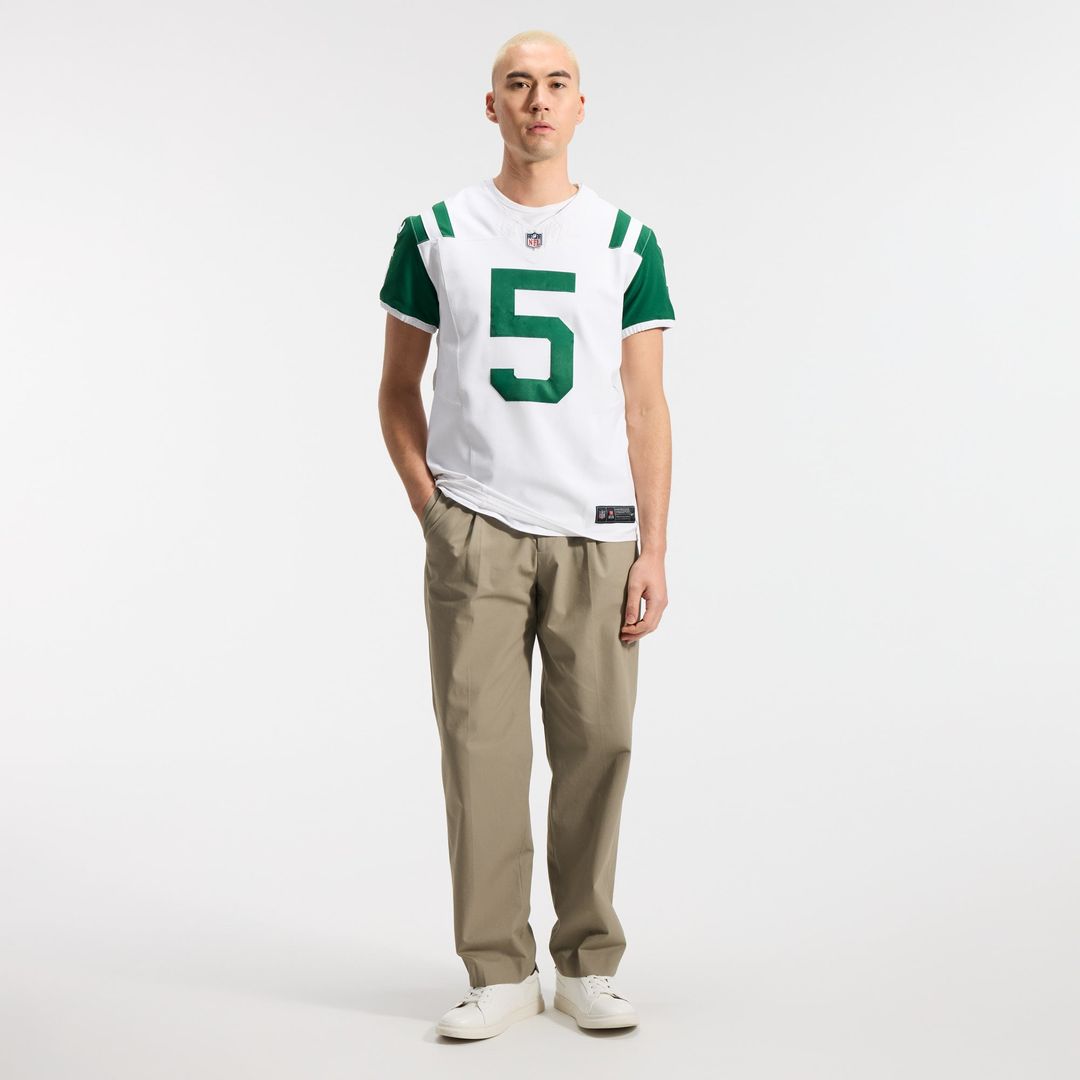 New York Jets Garrett Wilson Nike White Classic Alternate Vapor F.U.S.E. Elite Jersey product image 4, provided for visual