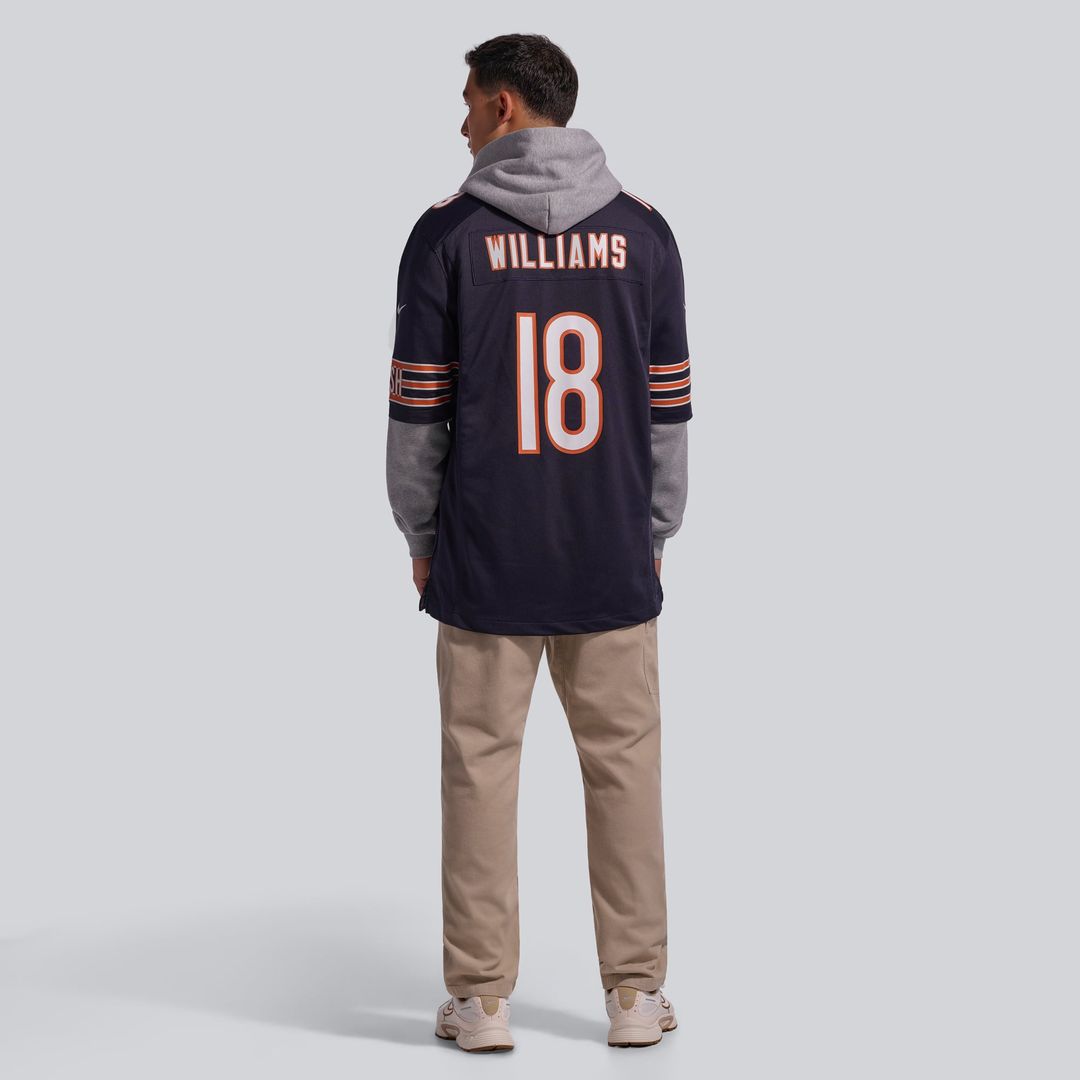 Chicago Bears Caleb Williams Nike Navy Player Game Jersey product image 5, provided for visual reference and product detail