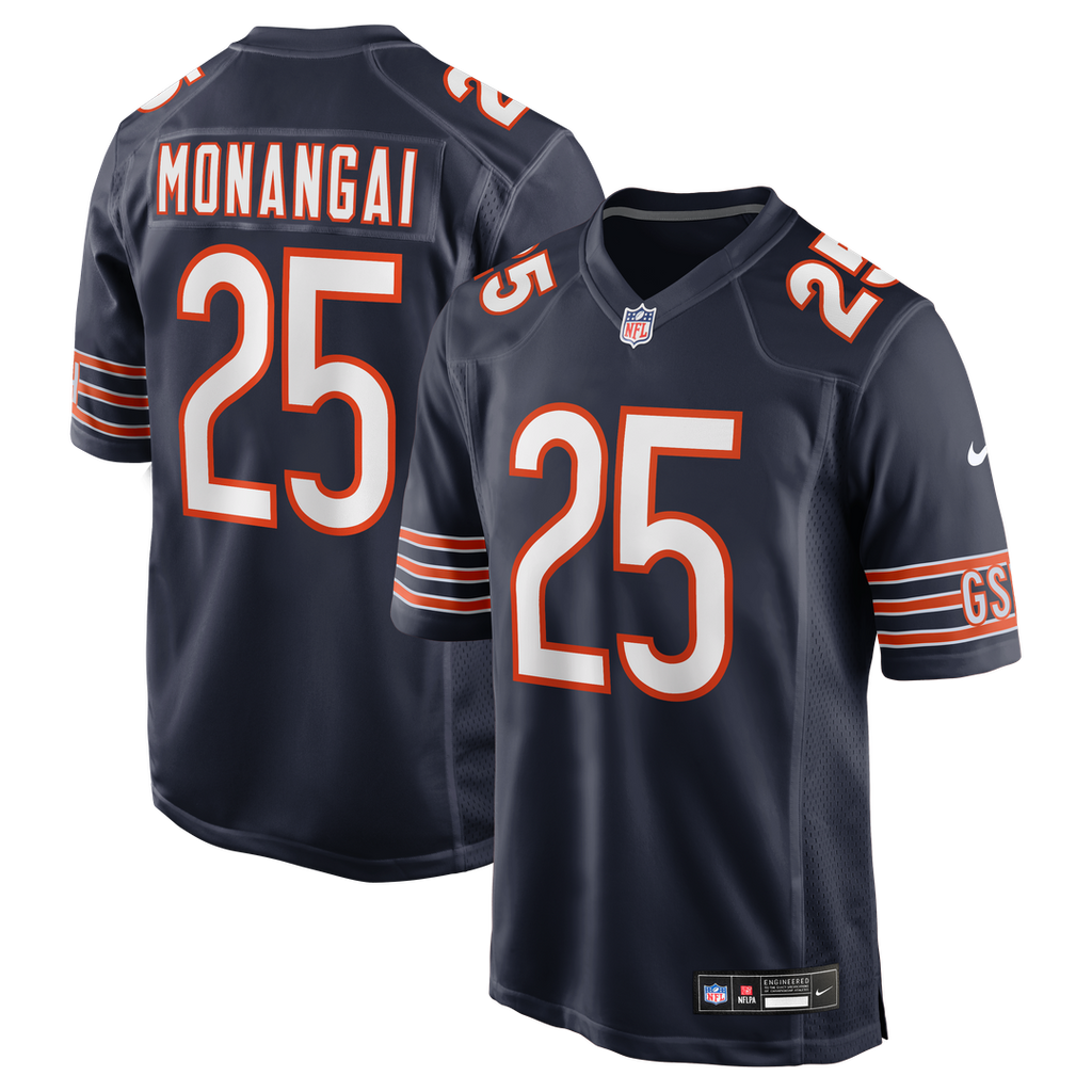 Chicago Bears Kyle Monangai Nike Navy Team Game Jersey product image 1, provided for visual reference and product detail