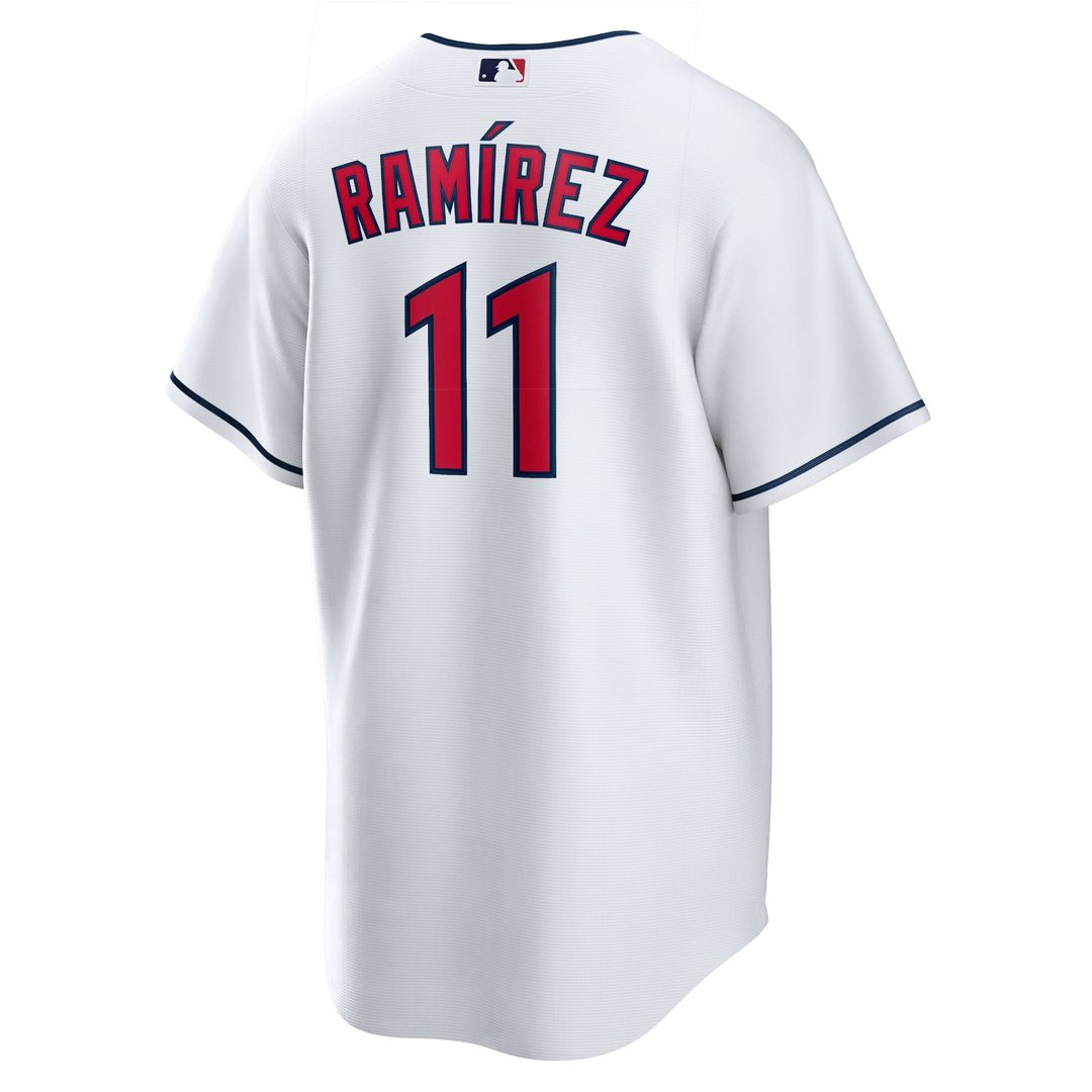 Cleveland Guardians José Ramírez Nike White Replica Player Jersey product image 3, provided for visual reference and product