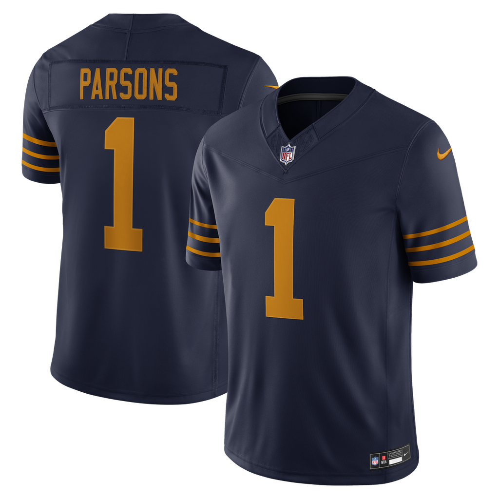 Green Bay Packers Micah Parsons Nike Navy Alternate Vapor F.U.S.E. Stitched Limited Jersey product image 1, provided for