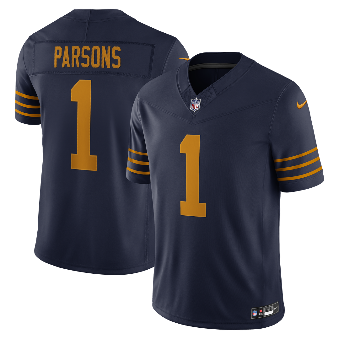 Green Bay Packers Micah Parsons Nike Navy Alternate Vapor F.U.S.E. Stitched Limited Jersey product image 1, provided for