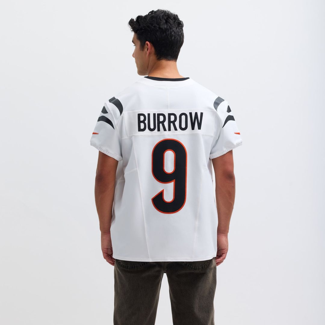 Cincinnati Bengals Joe Burrow Nike White Vapor F.U.S.E. Elite Jersey product image 5, provided for visual reference and