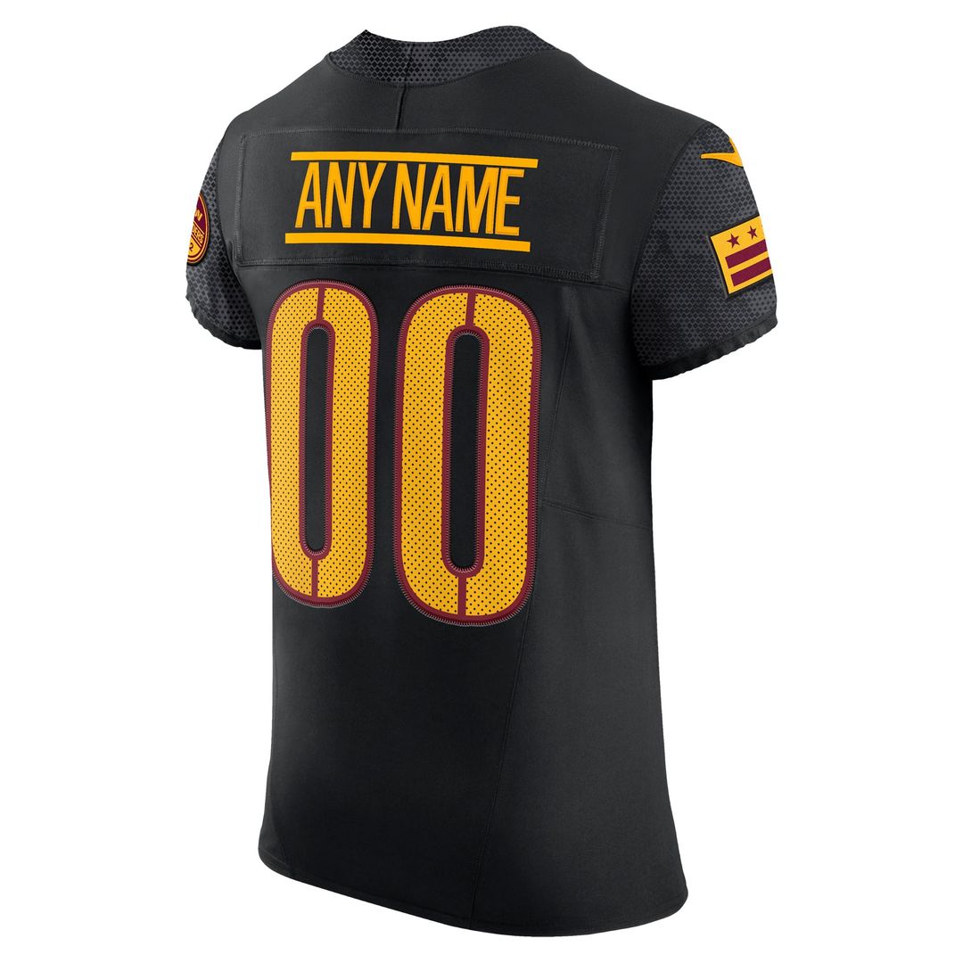 Washington Commanders Nike Black Alternate Vapor F.U.S.E. Elite Custom Jersey product image 3, provided for visual reference