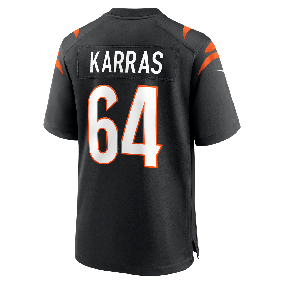 Cincinnati Bengals Ted Karras Nike Black Game Player Jersey product image 3, provided for visual reference and product