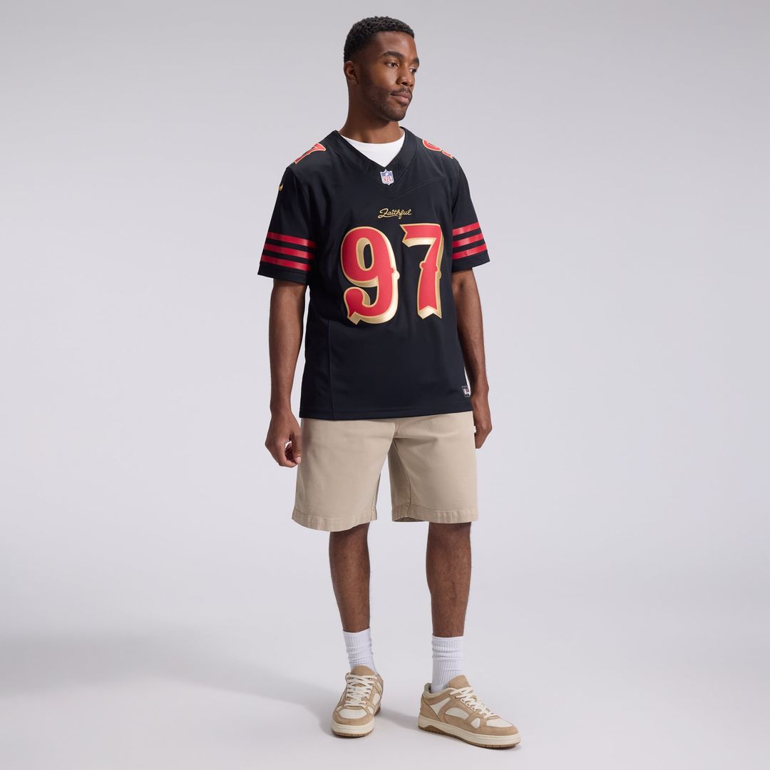 San Francisco 49ers Nick Bosa Nike Black Rivalries Collection Stitched Limited Jersey product image 4, provided for visual