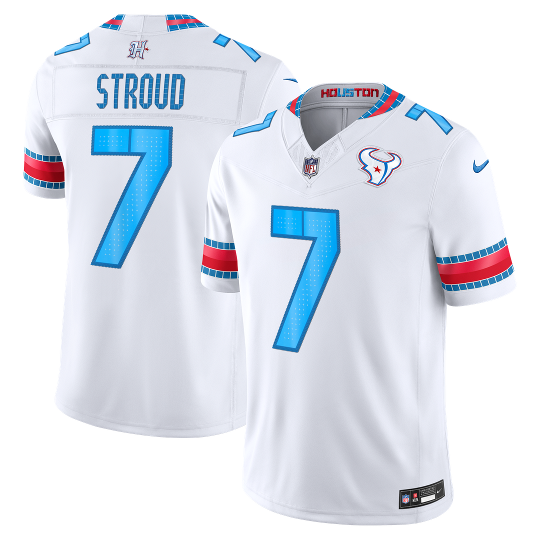 Houston Texans C.J. Stroud Nike White 2026 Rivalries Collection Stitched Limited Jersey product image 1, provided for visual