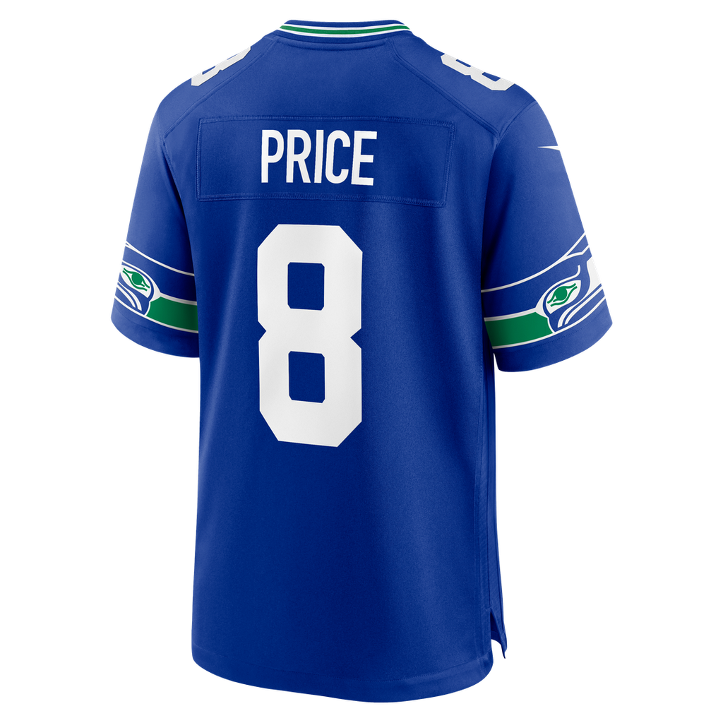 Seattle Seahawks Jadarian Price Nike Royal Alternate Game Jersey product image 6, provided for visual reference and product