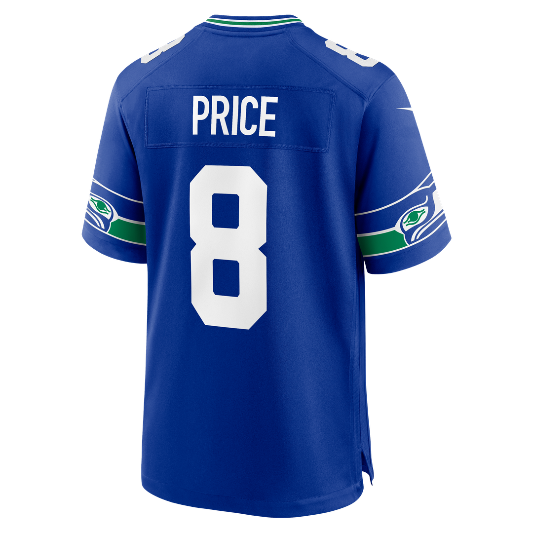 Seattle Seahawks Jadarian Price Nike College Navy Team Game Jersey product image 15, provided for visual reference and