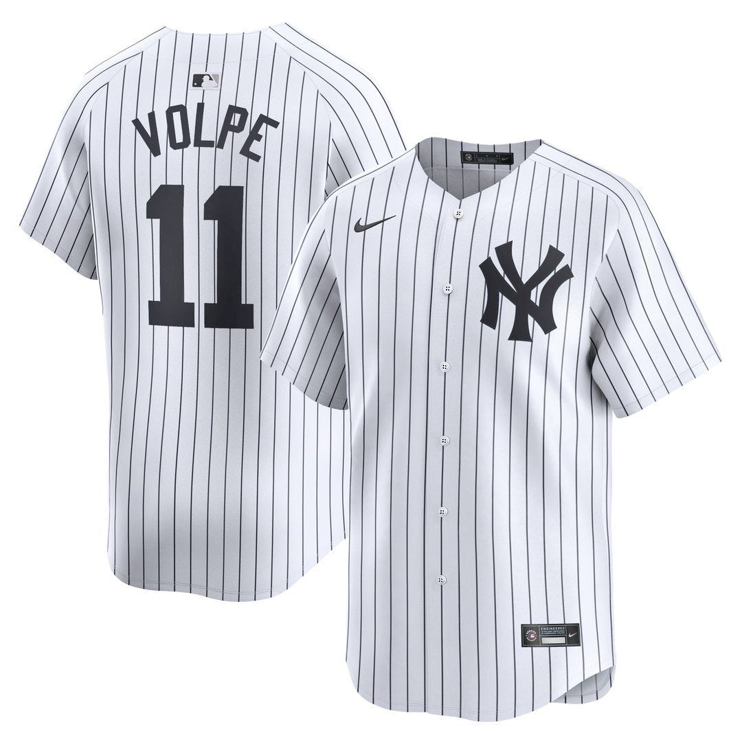 New York Yankees Anthony Volpe Nike White Home Limited Player Jersey product image 4, provided for visual reference and