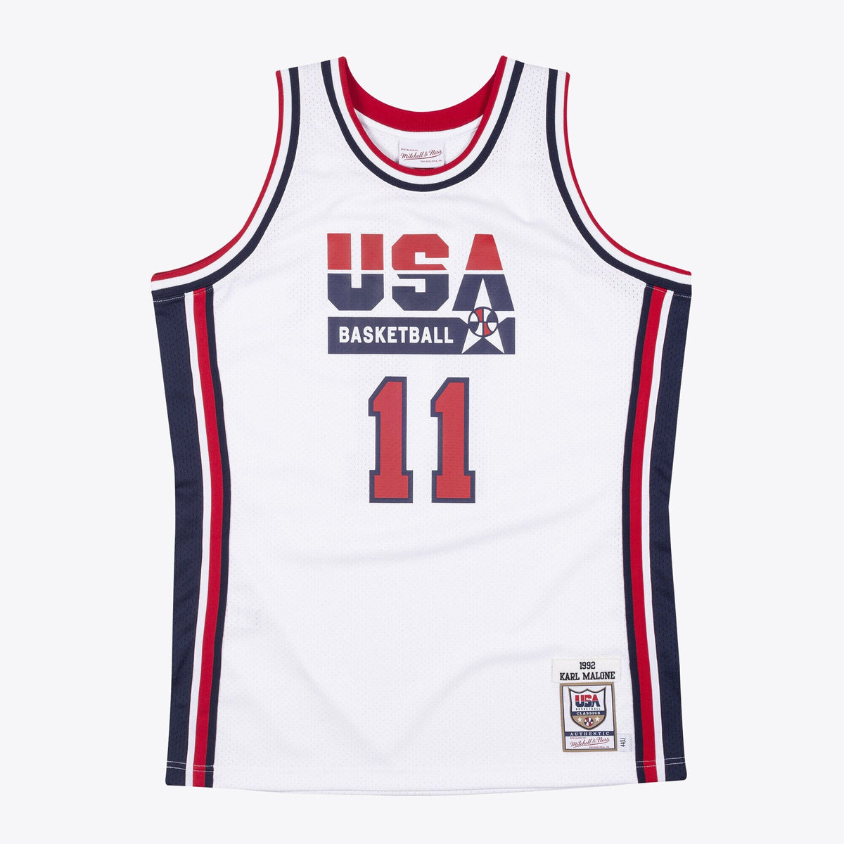 USA Basketball Mitchell & Ness Authentic Jersey Karl Malone 1992 product image 1, provided for visual reference and product