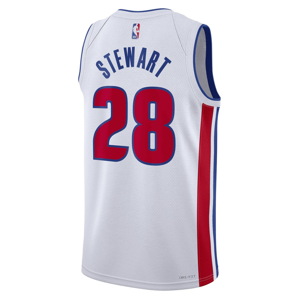Detroit Pistons Nike Association Edition Swingman Jersey - White - Isaiah Stewart - Unisex product image 3, provided for
