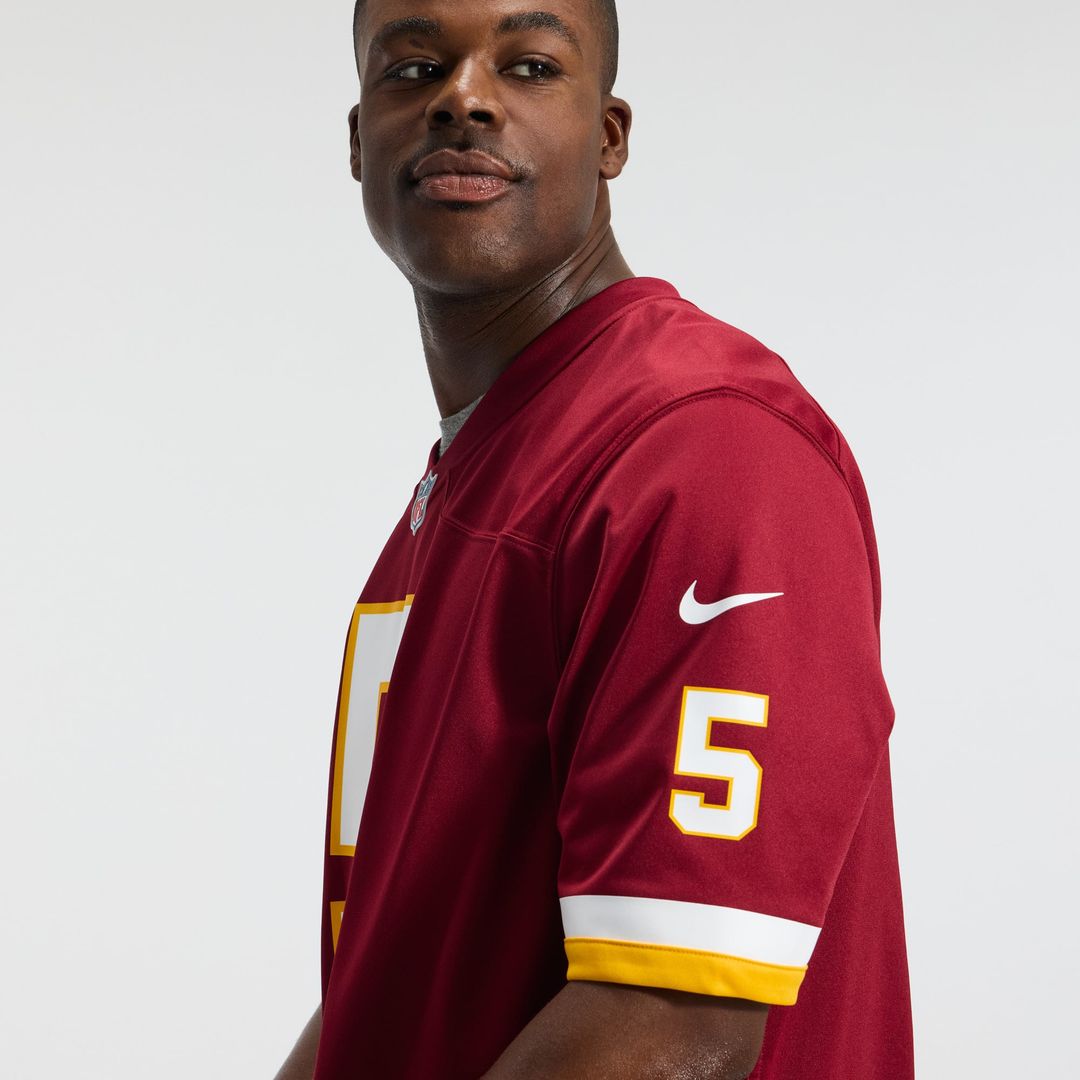 Hail Raiser Washington Commanders Jayden Daniels Nike Black Alternate Game Jersey product image 35, provided for visual