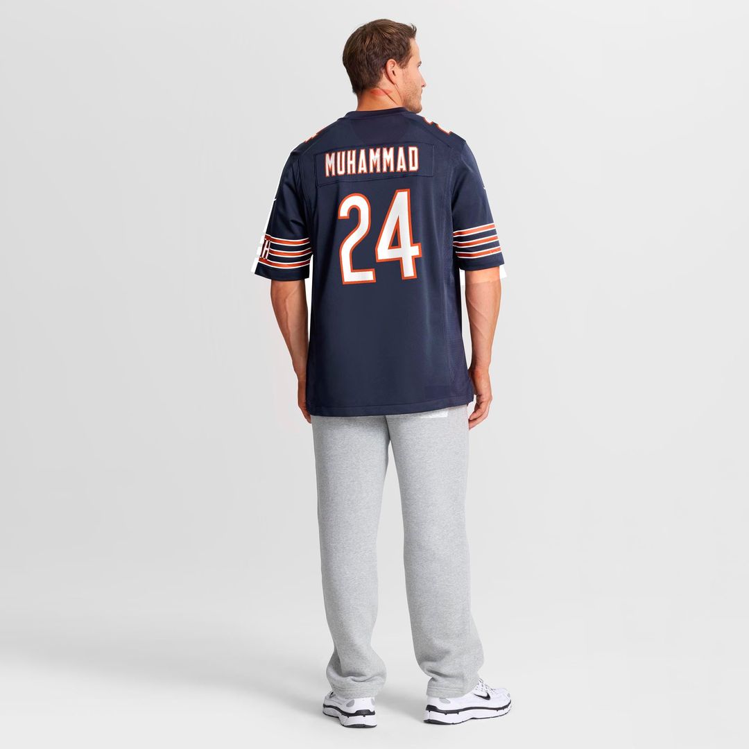Chicago Bears Malik Muhammad Nike Navy Team Game Jersey product image 3, provided for visual reference and product detail