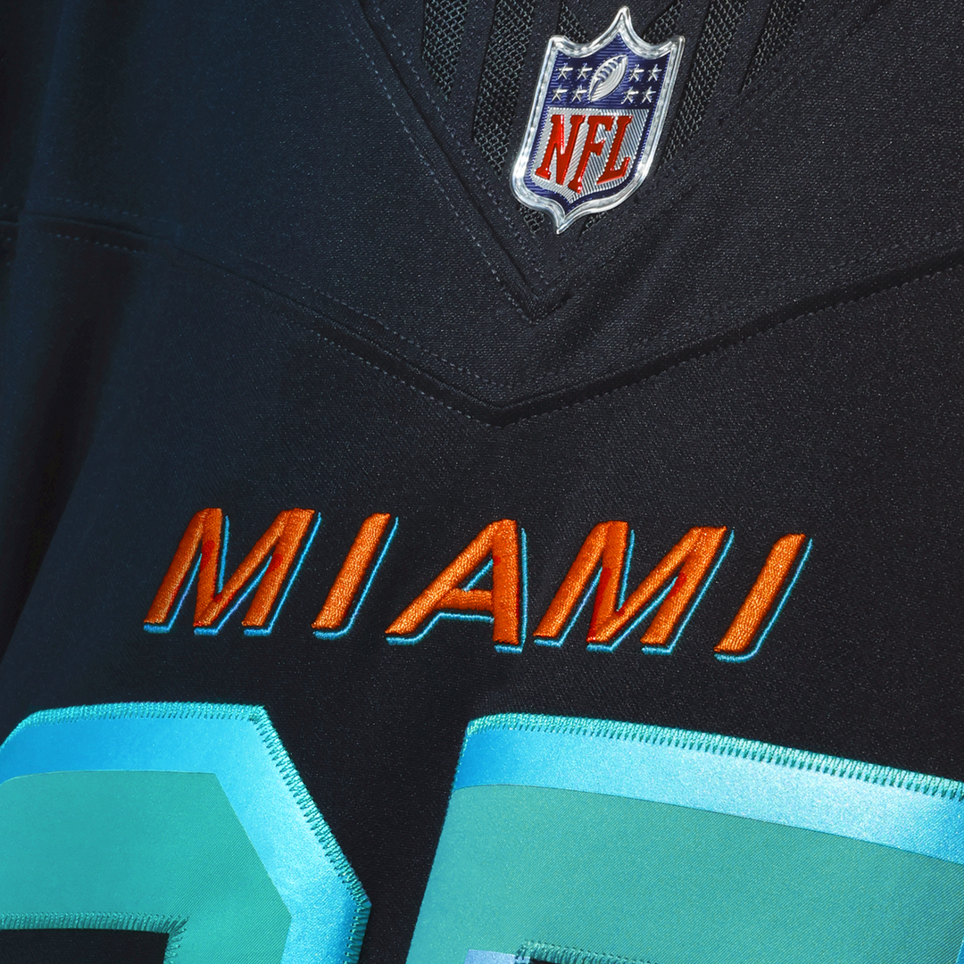 Miami Dolphins Dan Marino Nike Navy Rivalries Collection Stitched Limited Jersey product image 6, provided for visual