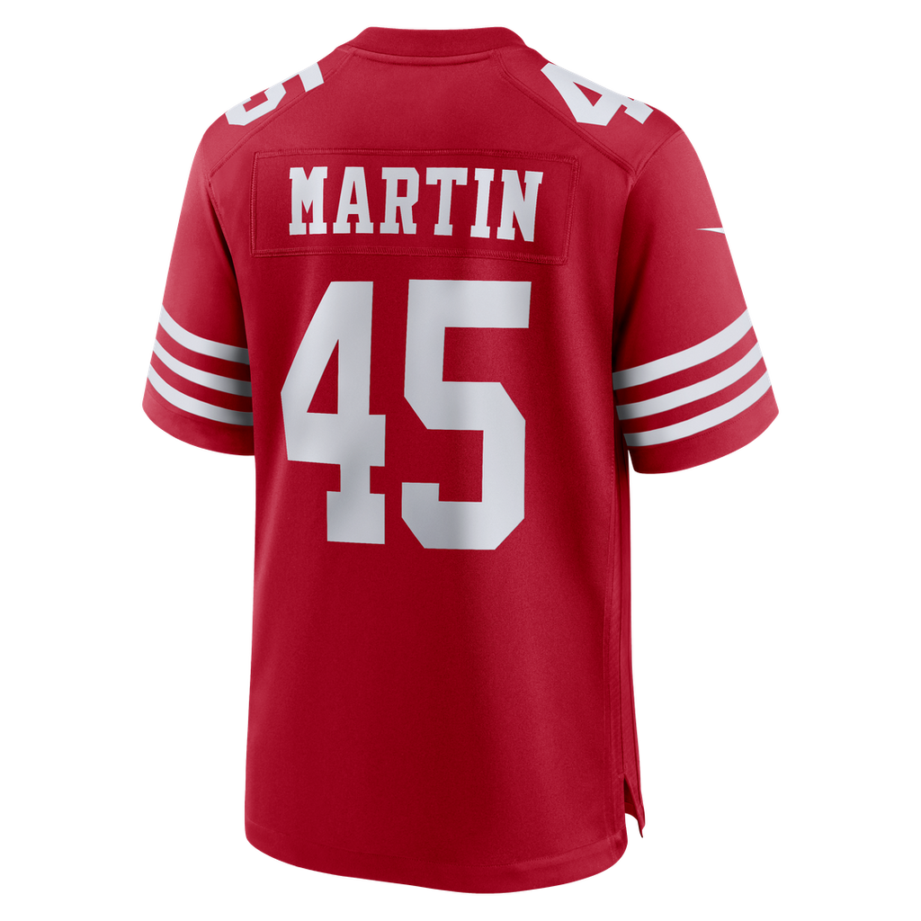 San Francisco 49ers Nick Martin Nike Scarlet Team Game Jersey product image 3, provided for visual reference and product