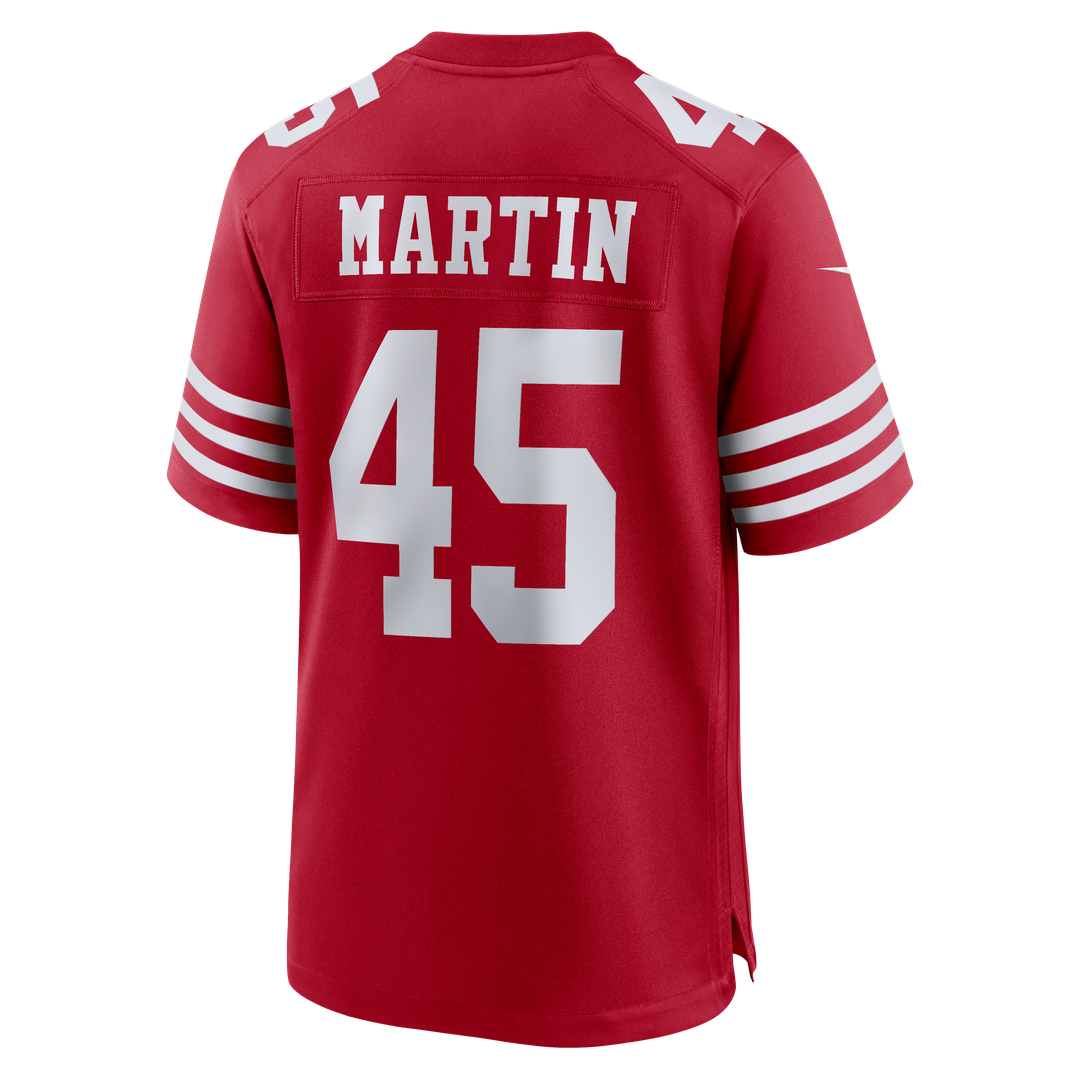 San Francisco 49ers Nick Martin Nike Scarlet Team Game Jersey product image 3, provided for visual reference and product