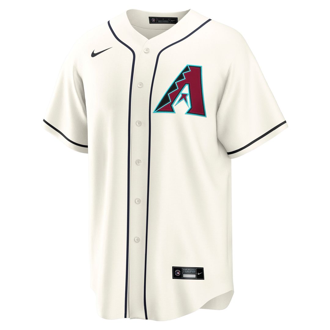 Arizona Diamondbacks Corbin Carroll Nike Cream Home Replica Jersey product image 2, provided for visual reference and