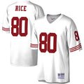 San Francisco 49ers Jerry Rice Mitchell & Ness White Legacy Replica Jersey product image 1, provided for visual reference