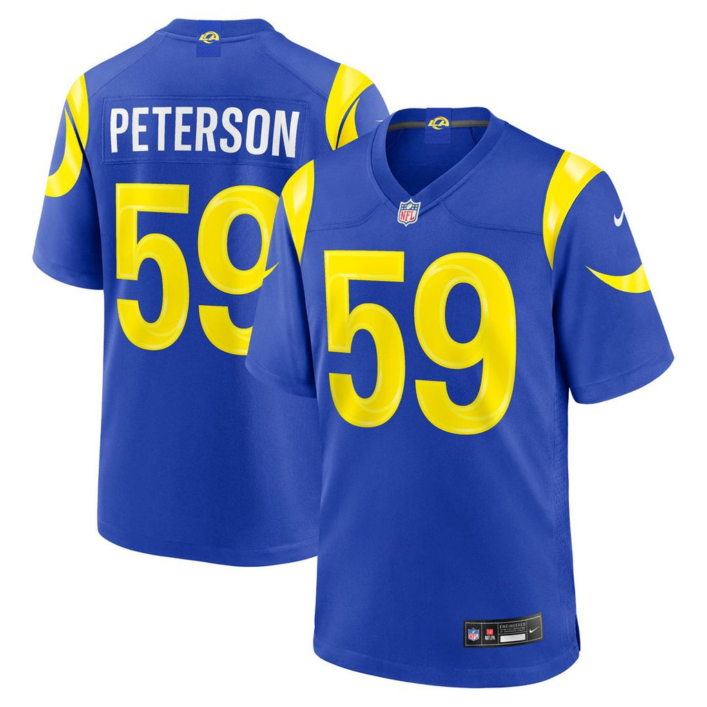Los Angeles Rams Darryl Peterson Nike Royal Game Jersey product image 1, provided for visual reference and product detail
