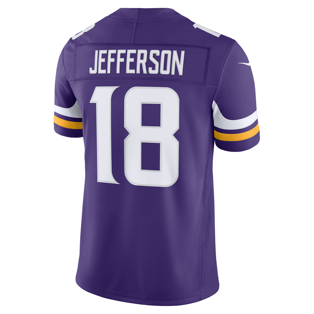 Minnesota Vikings Justin Jefferson Nike White Alternate Vapor F.U.S.E. Stitched Limited Jersey product image 13, provided