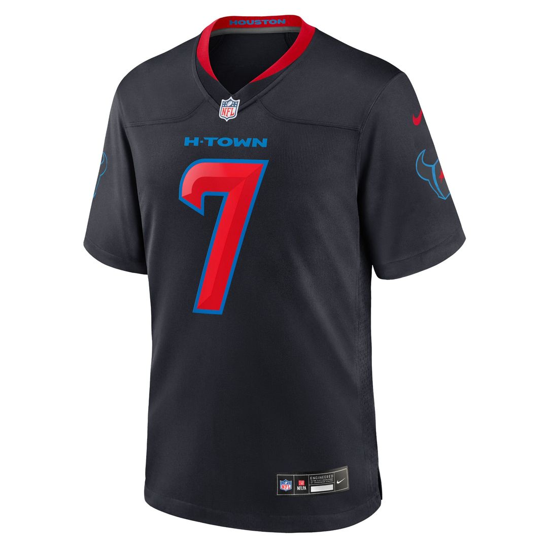 Houston Texans C.J. Stroud Nike Navy 2nd Alternate Game Jersey product image 2, provided for visual reference and product