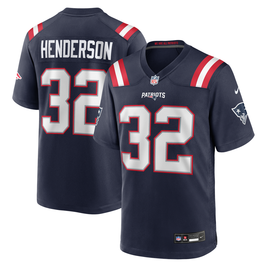 New England Patriots TreVeyon Henderson Nike Red Alternate Game Player Jersey product image 7, provided for visual reference