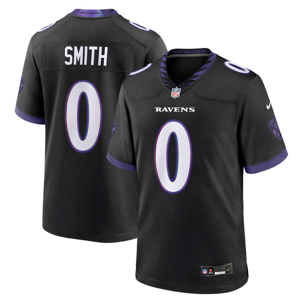 Baltimore Ravens Roquan Smith Nike Black Alternate Game Jersey product image 1, provided for visual reference and product