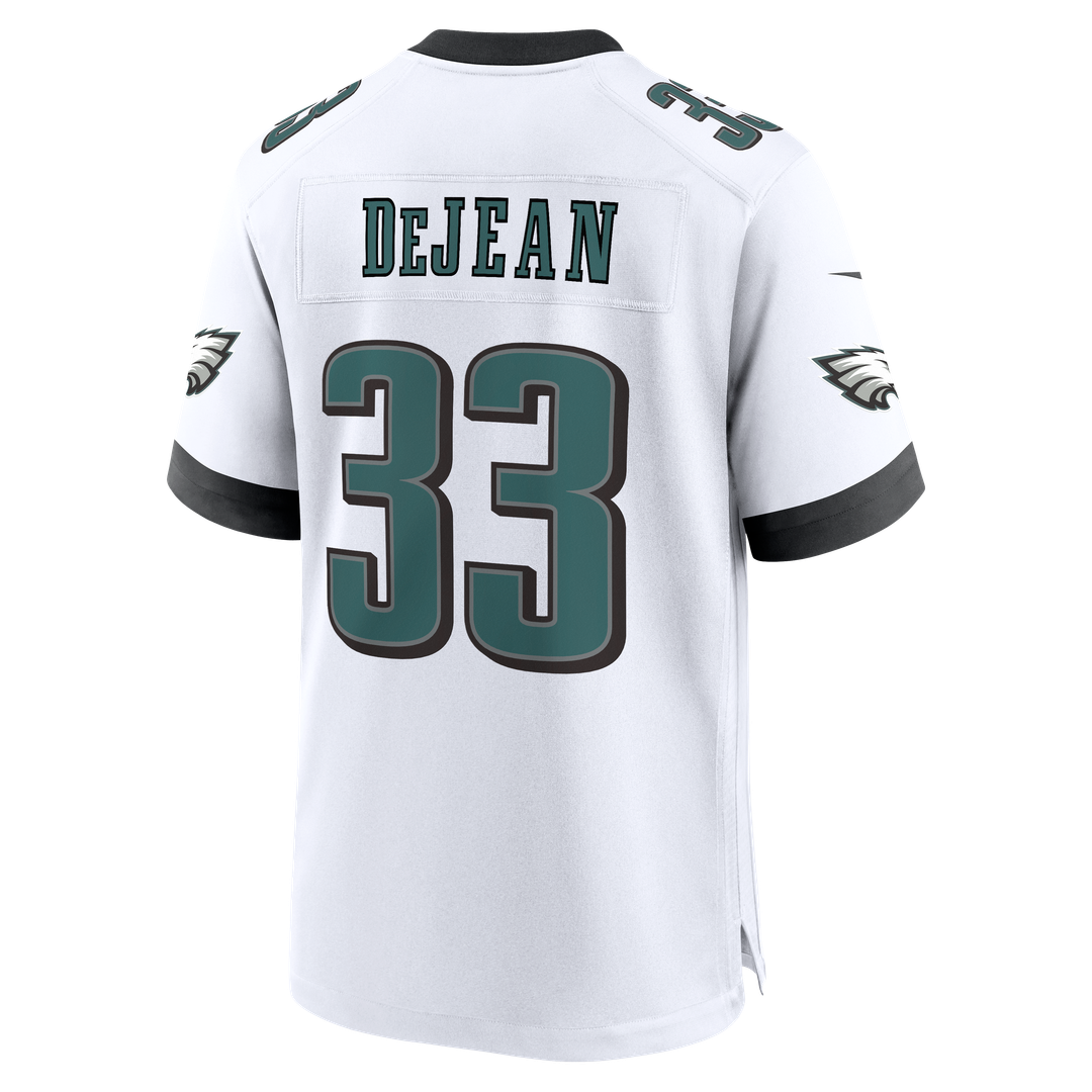 Philadelphia Eagles Cooper DeJean Nike White Game Jersey product image 3, provided for visual reference and product detail