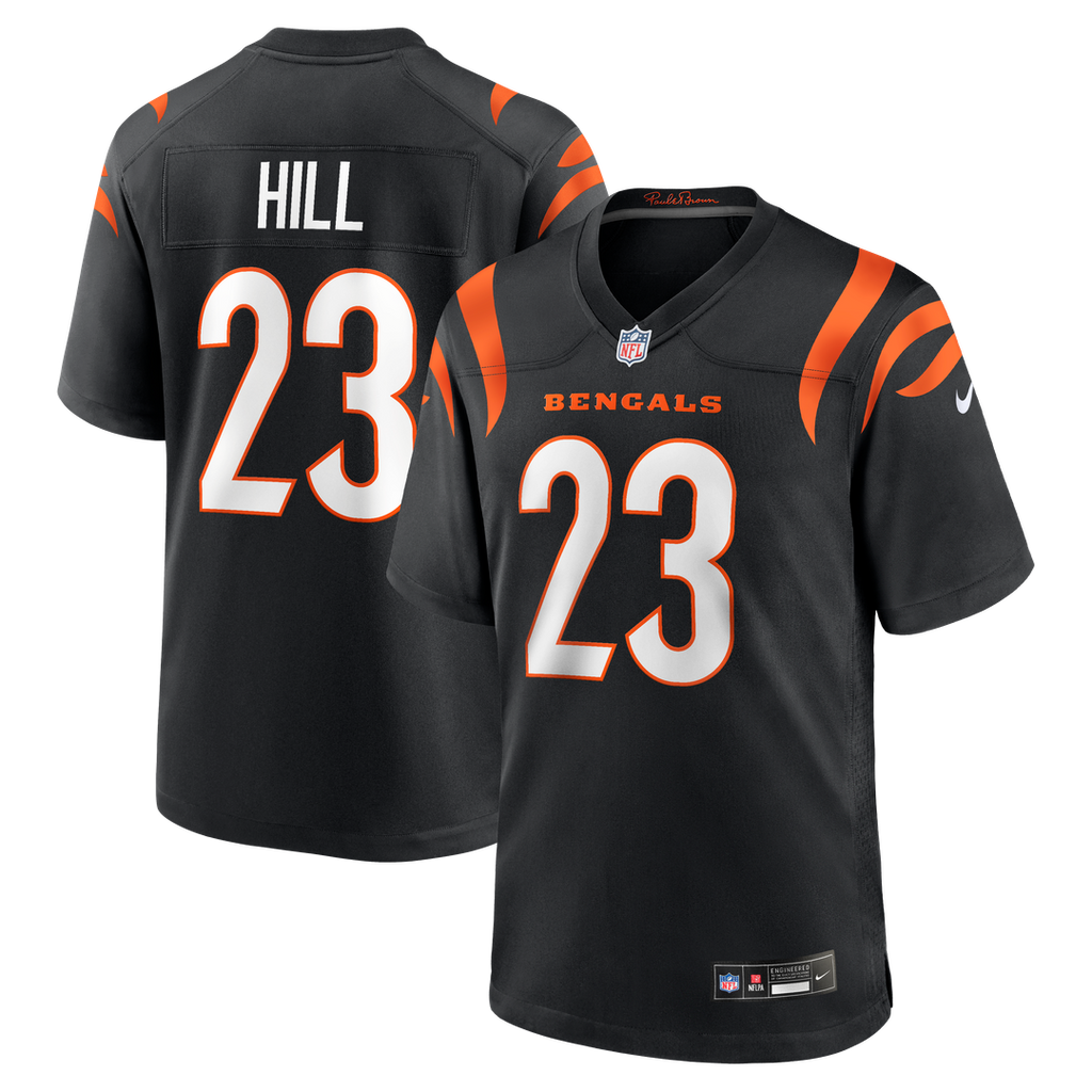 Cincinnati Bengals Daxton Hill Nike Black Player Game Jersey product image 1, provided for visual reference and product