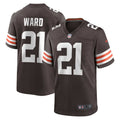 Cleveland Browns Denzel Ward Nike Brown Game Jersey product image 1, provided for visual reference and product detail review