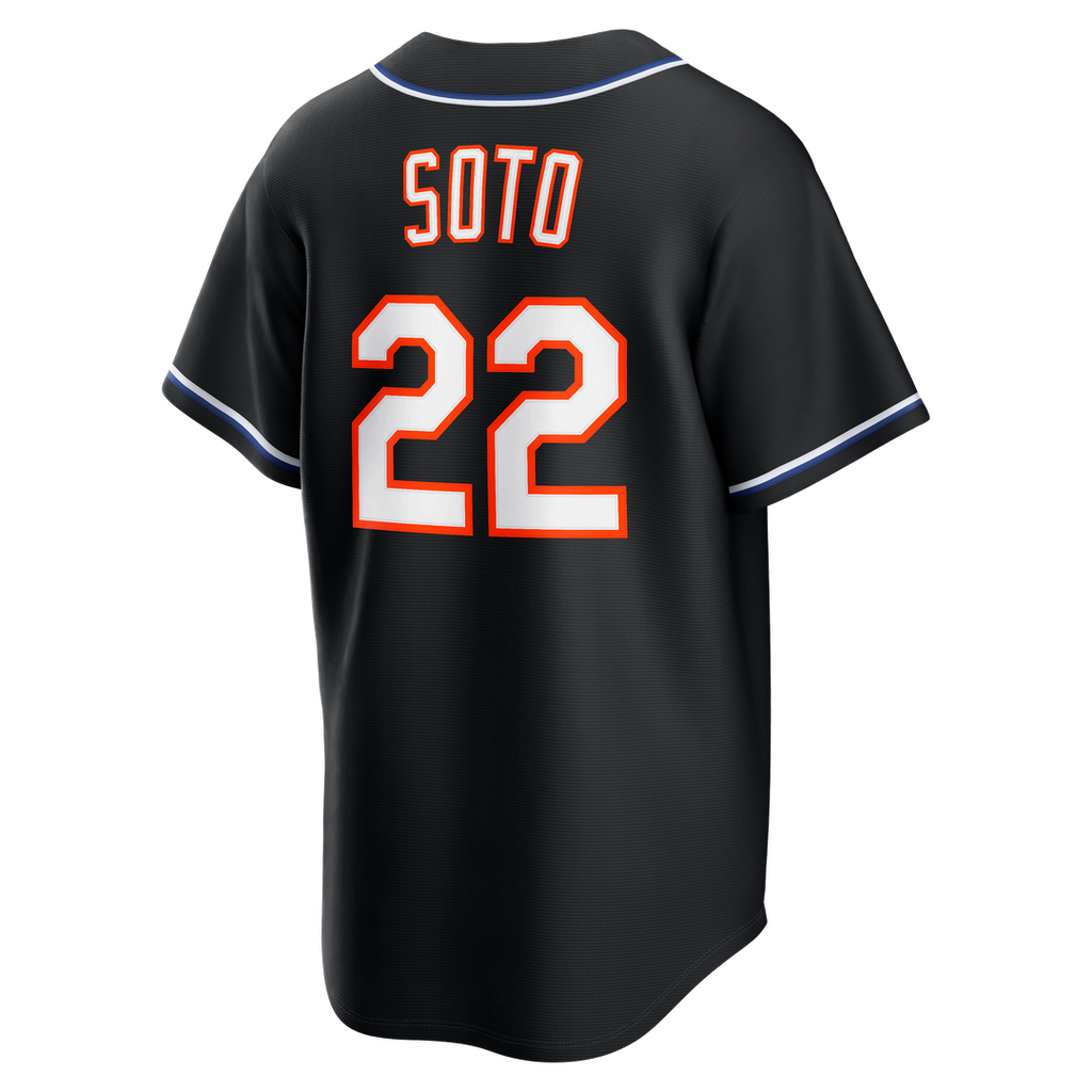 New York Mets Juan Soto Nike Fashion Replica Black Out Jersey product image 7, provided for visual reference and product