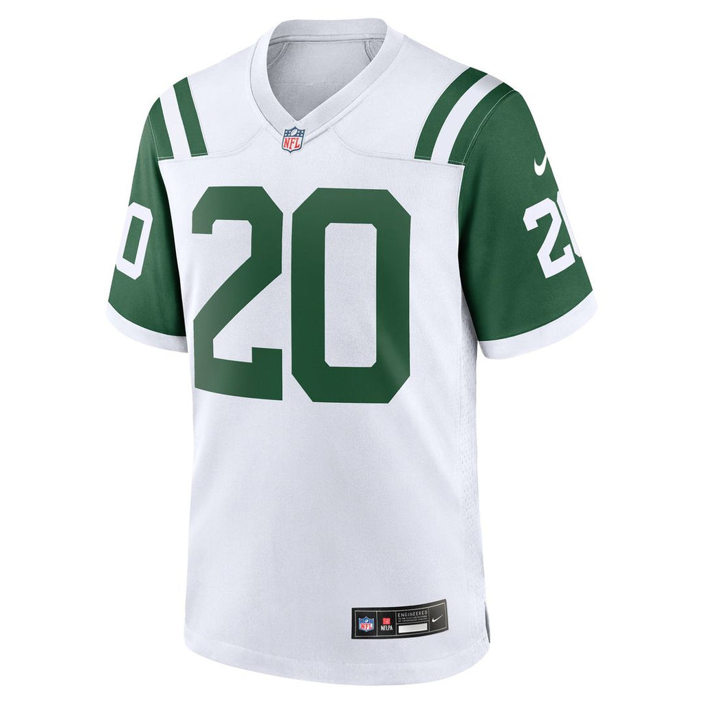New York Jets Breece Hall Nike White Classic Alternate Game Jersey product image 2, provided for visual reference and