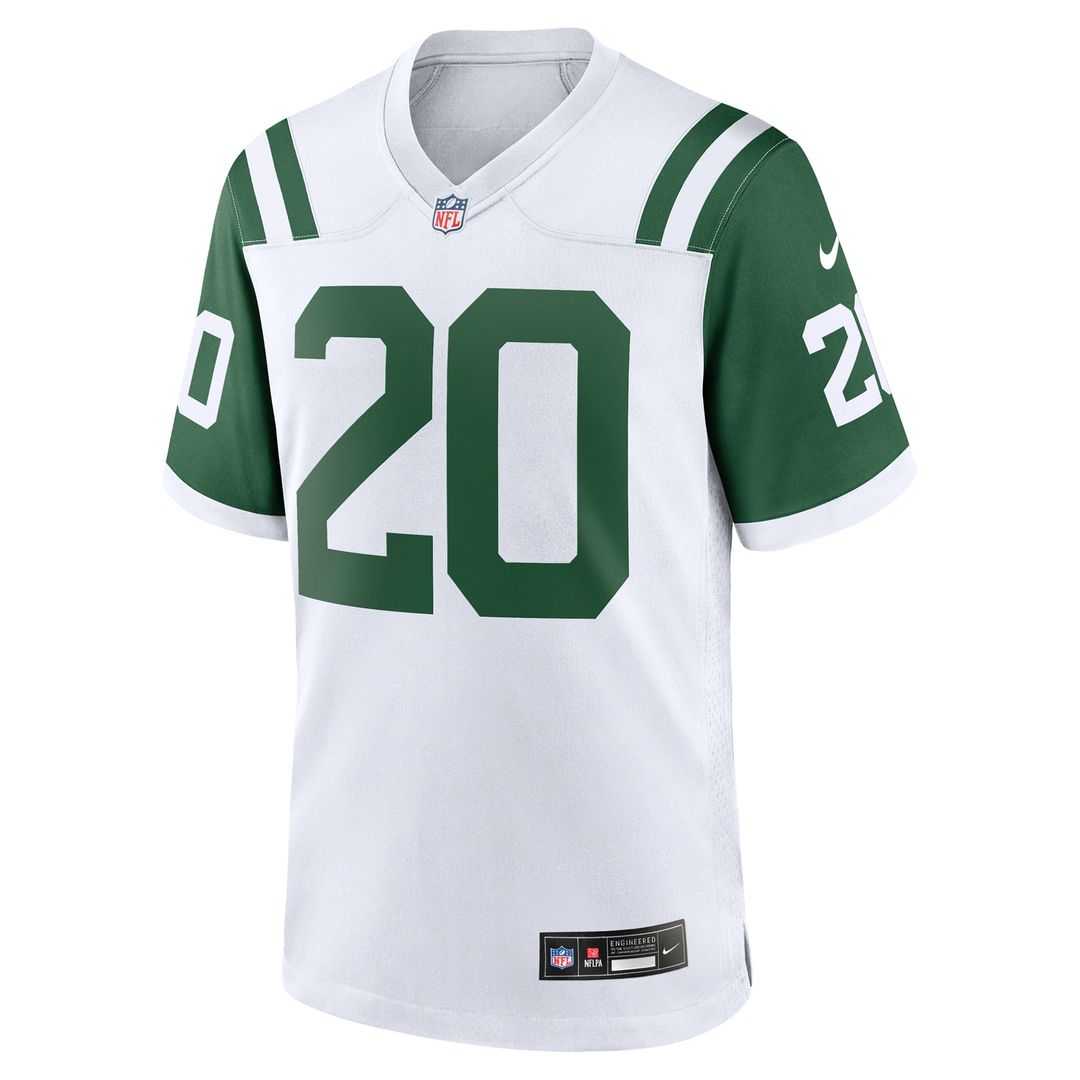 New York Jets Breece Hall Nike White Classic Alternate Game Jersey product image 2, provided for visual reference and